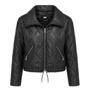 DKNY Woman's Vegan Leather Black Jacket Size S - NWOT